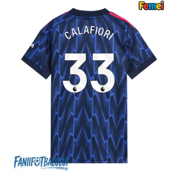 Arsenal Riccardo Calafiori #33 Tricou Fotbal Replică 2025-26 Femei Deplasare